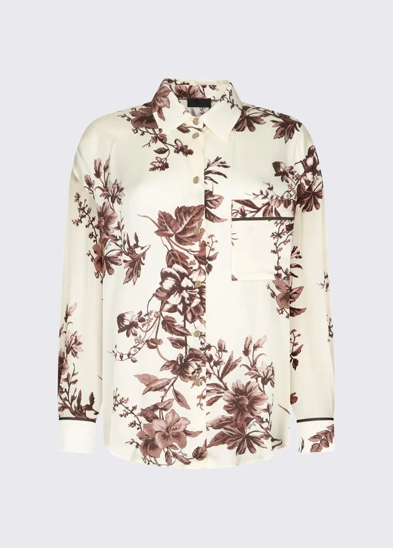 Camicia in raso stampato