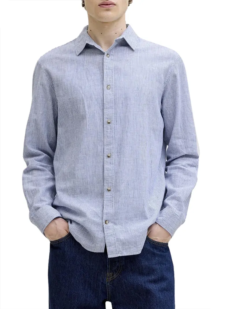 Camicia Jack&Jones Regular Fit - Blu/Bianco