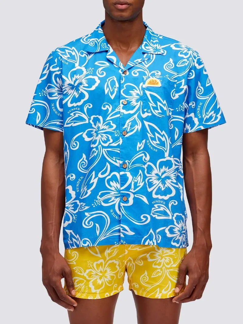 camicia manica corta floreale