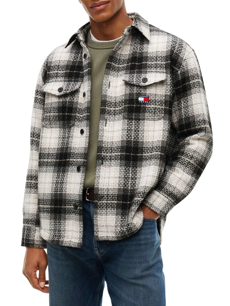 Camicia Over Tommy Jeans DM0DM23616 - Nero Bianco