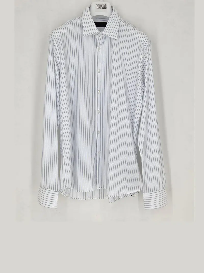 camicia oxford jacquard stipe