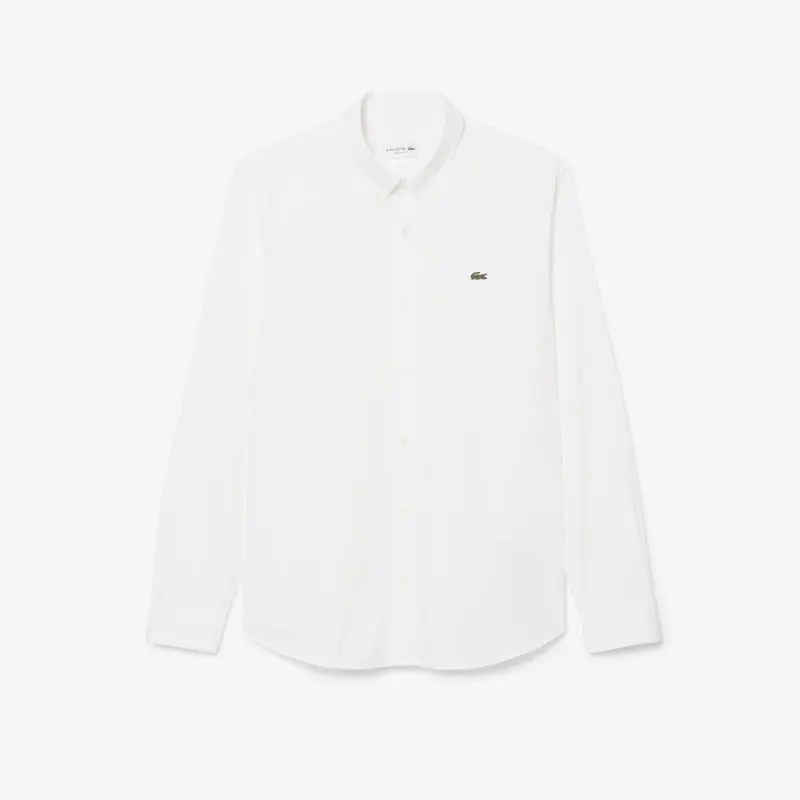 Camicia regular fit in popeline elasticizzato