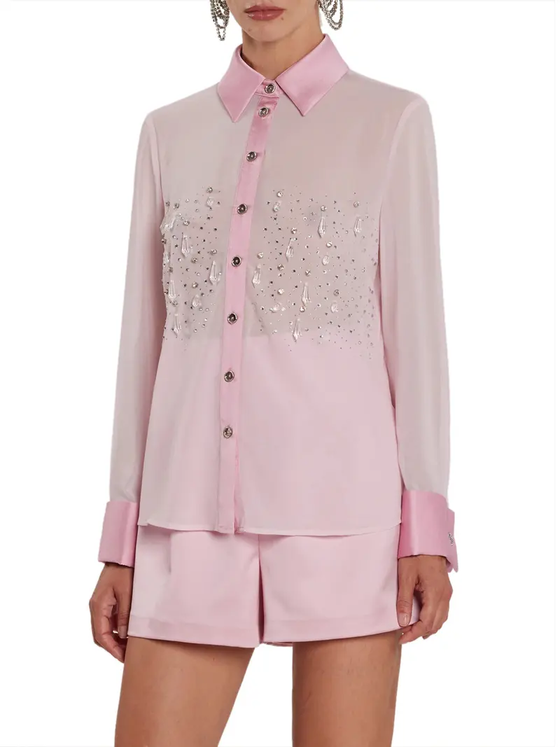 Camicia Relish Kiton Con Pendenti - Rosa