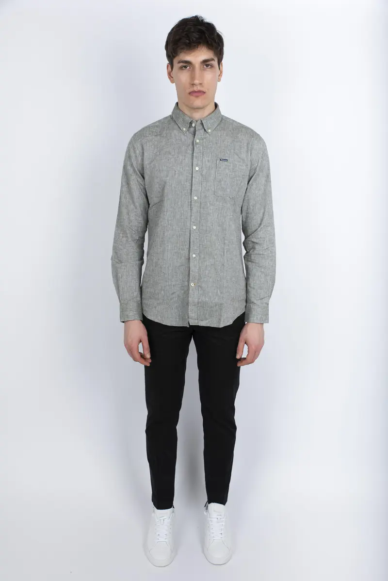 Camicia sartoriale Nelson oliva Barbour