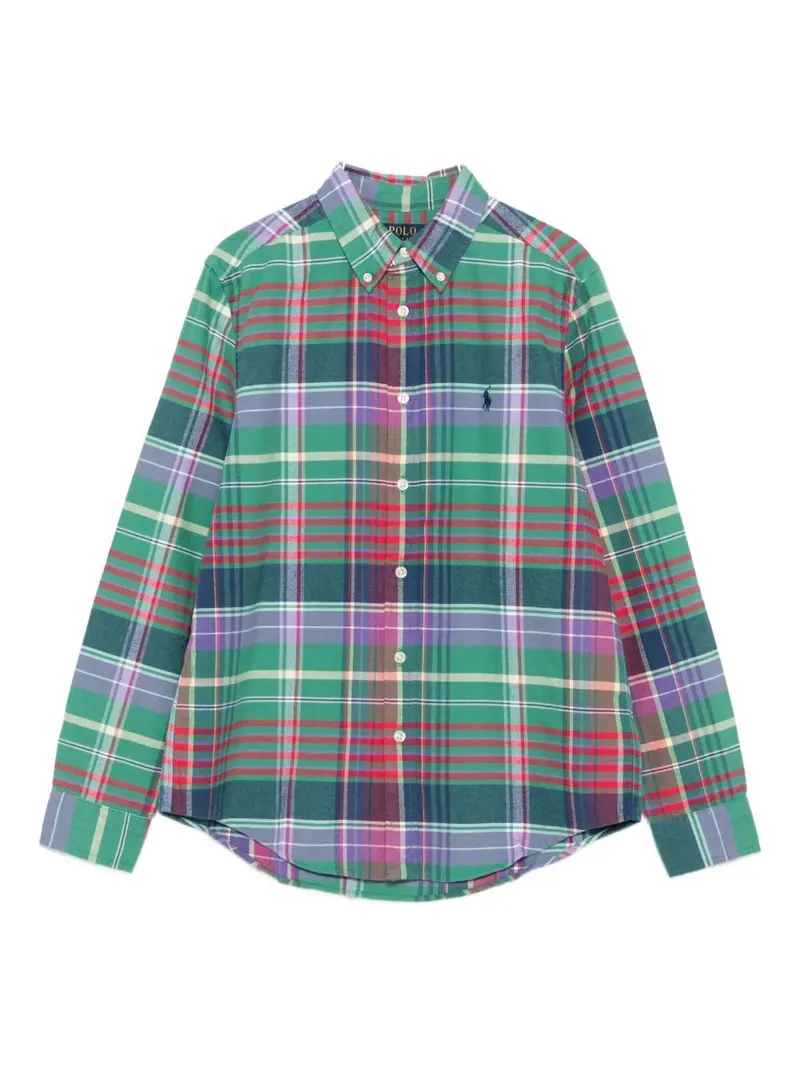 Camicia verde/multicolor per bambino