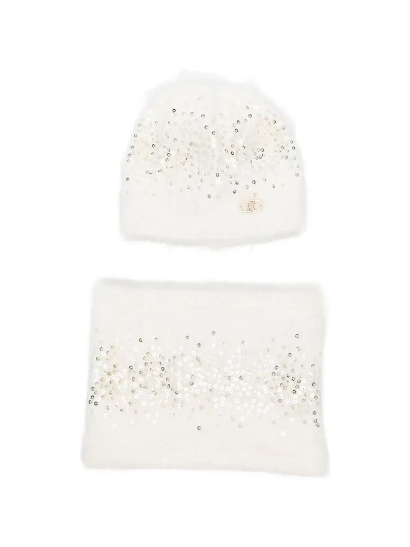 Cappello bianco neve per bambina