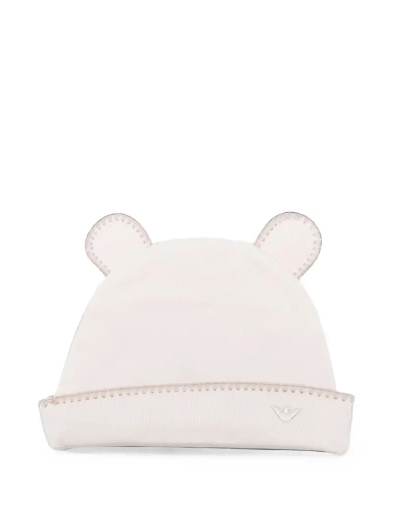 Cappello bianco sporco per neonato