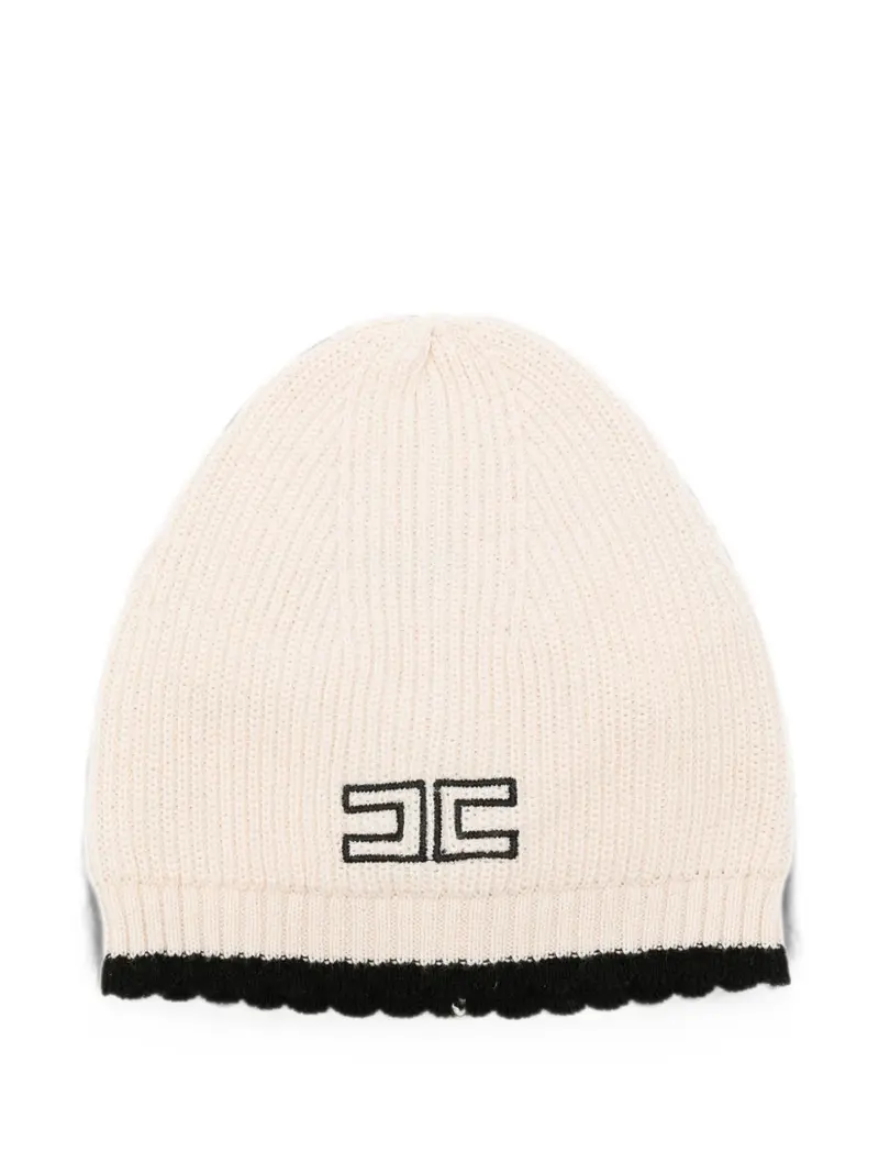 Cappello burro/nero per neonata