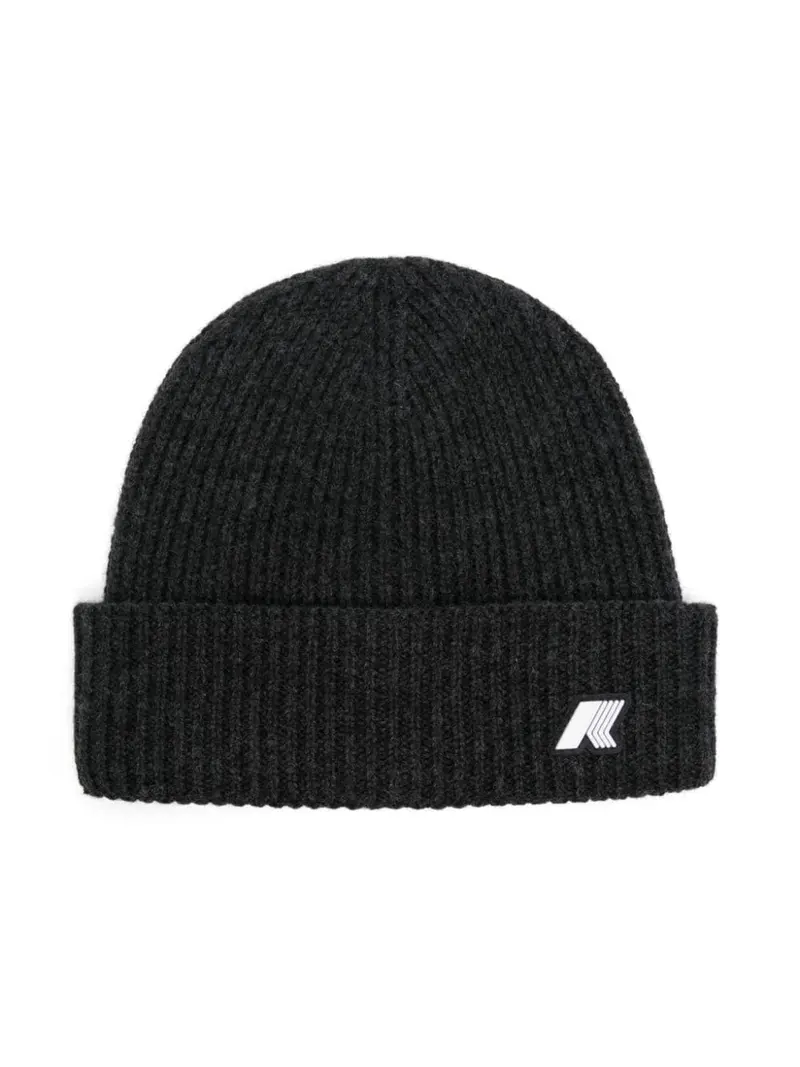 Cappello nero/viola per bambino con logo
