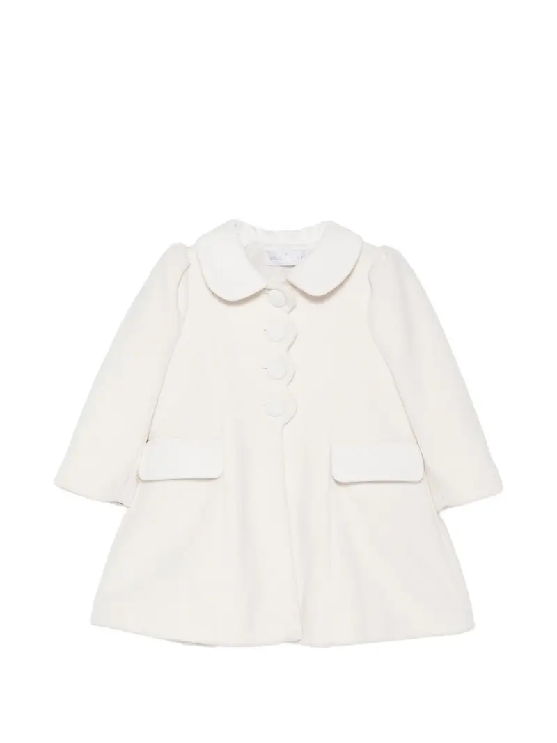 Cappotto bianco crema per neonata