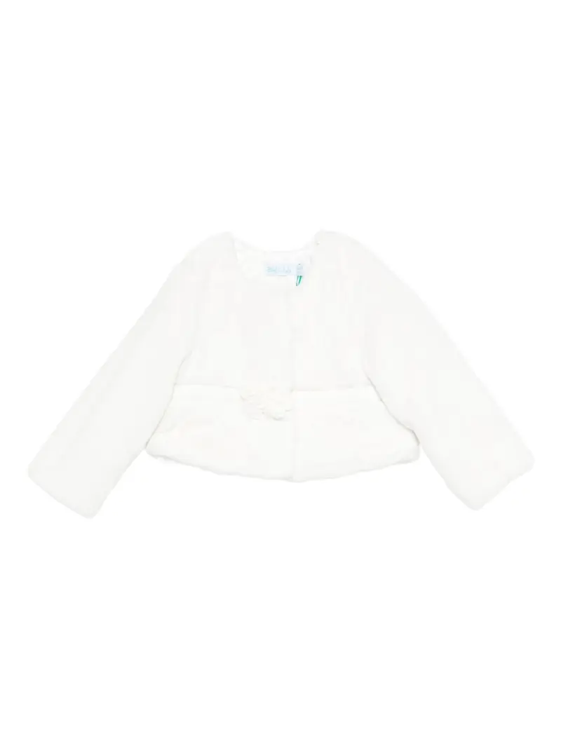 Cappotto bianco sporco per bambina