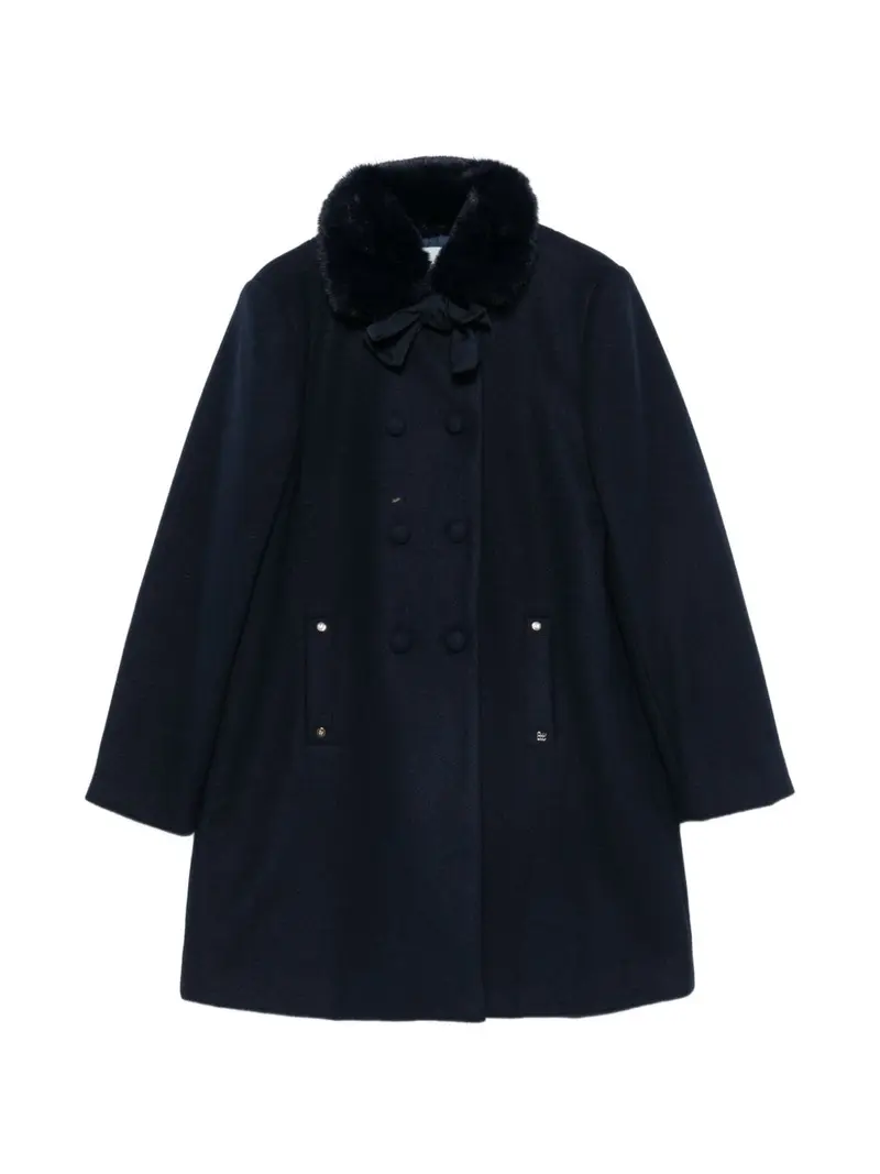 Cappotto blu navy per bambina