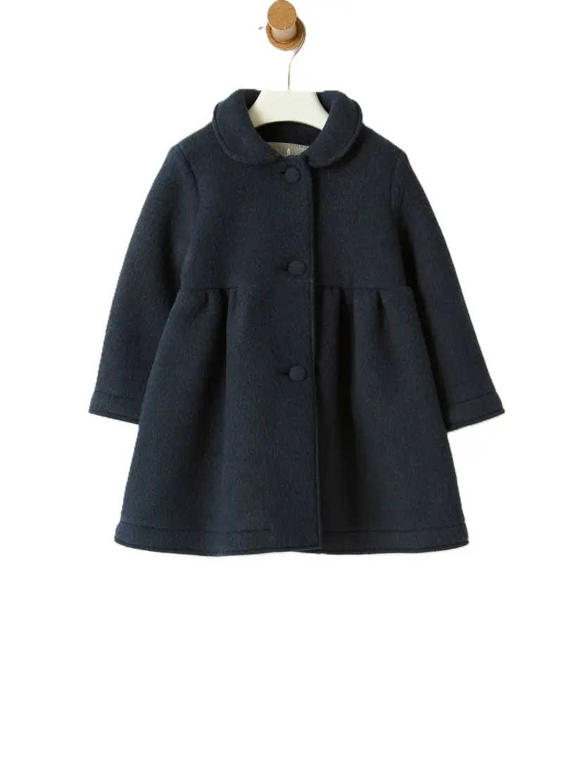 Cappotto blu navy per bambina