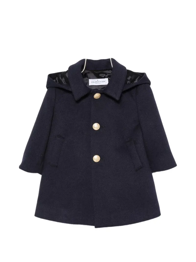 Cappotto blu per neonata