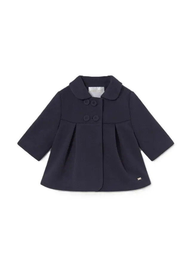 Cappotto blu per neonata