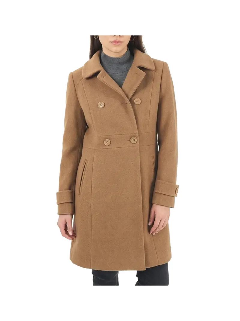 Cappotto Doppiopetto Yes Zee - Cammello