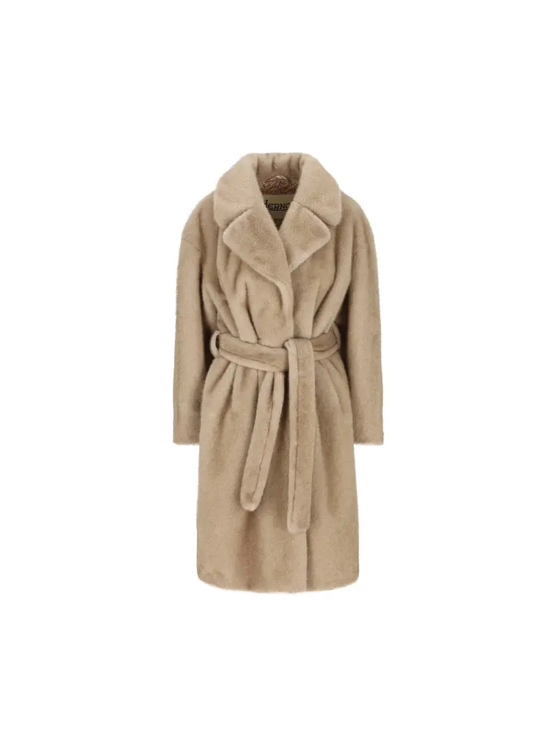 Cappotto lungo in soft faux fur