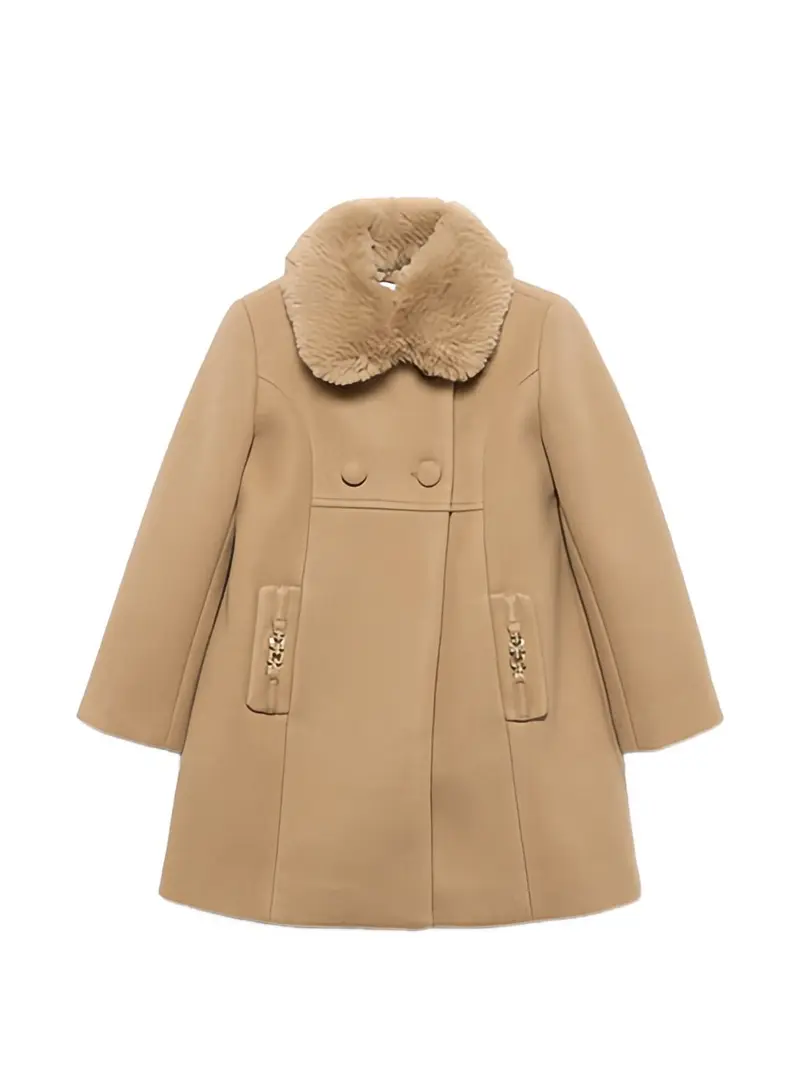 Cappotto marrone chiaro per bambina