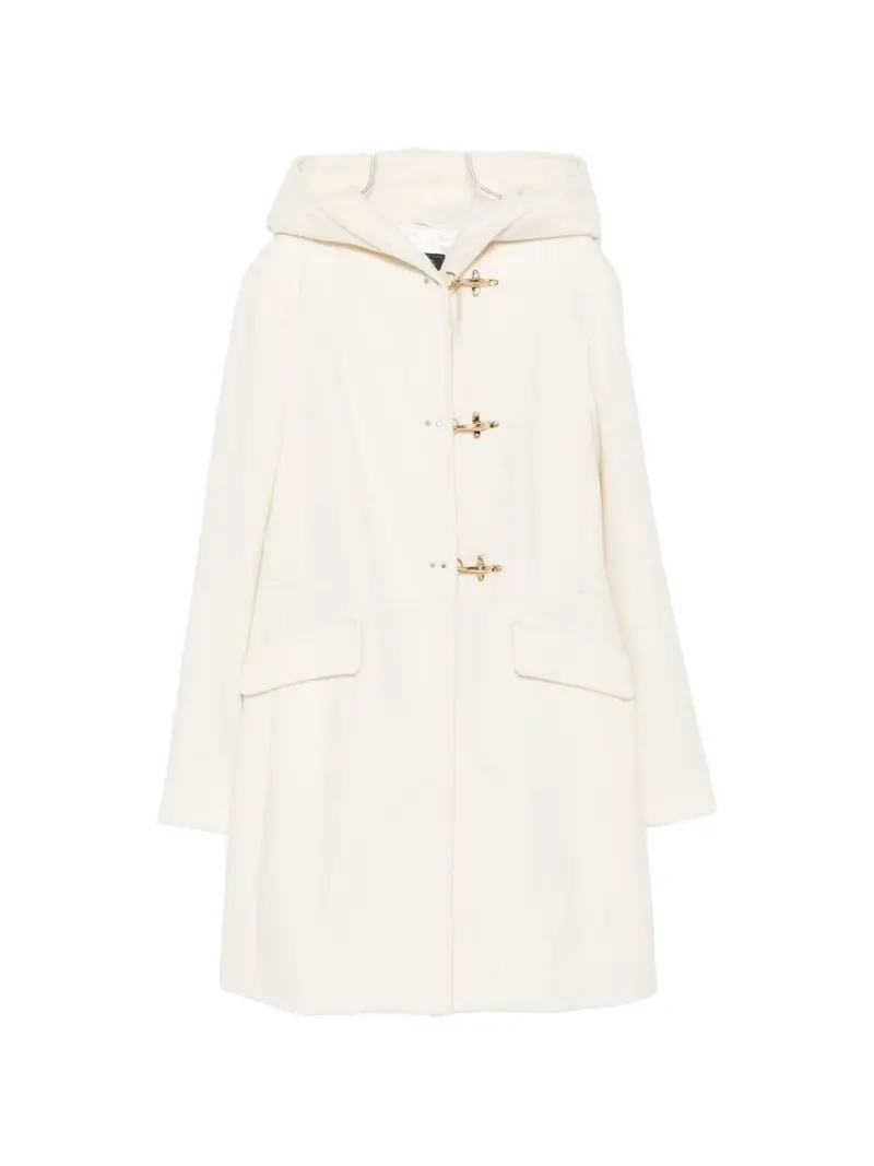 Cappotto melange bianco per bambina