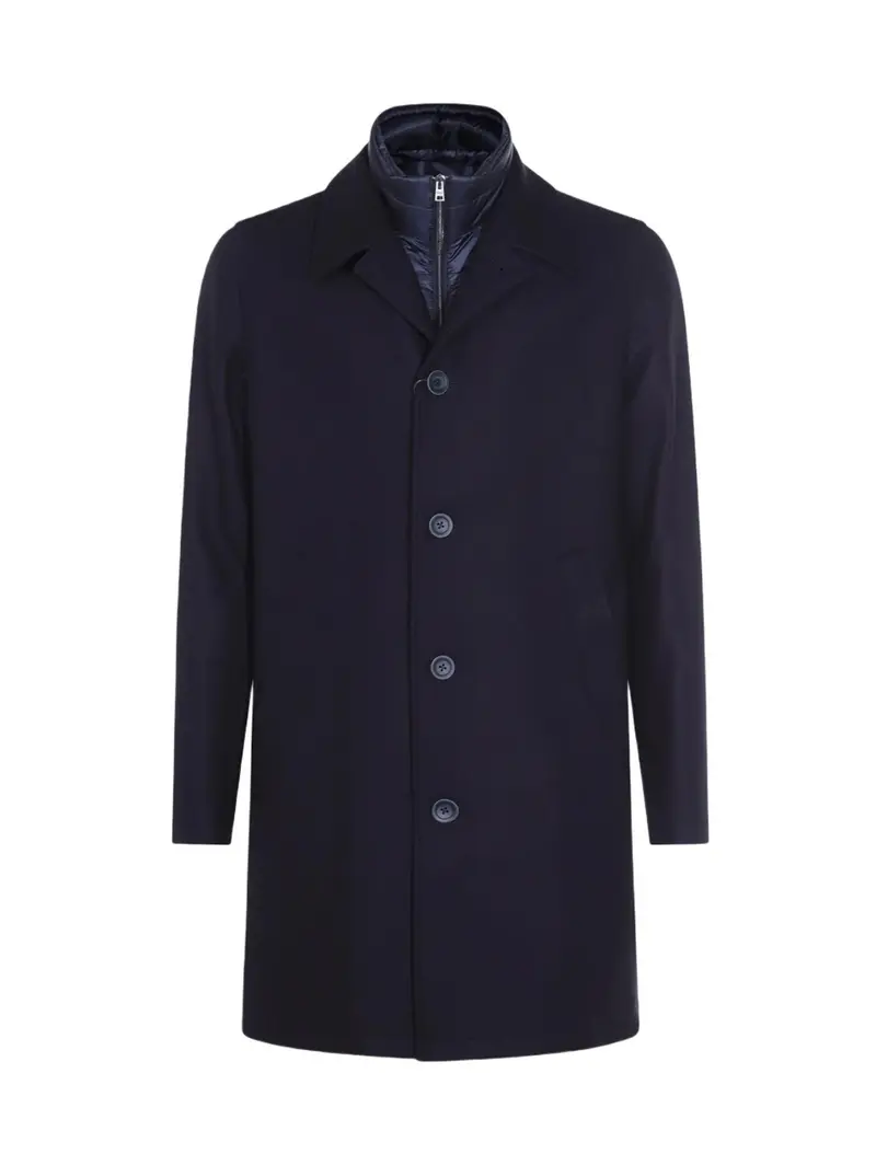 Cappotto monopetto con pettorina