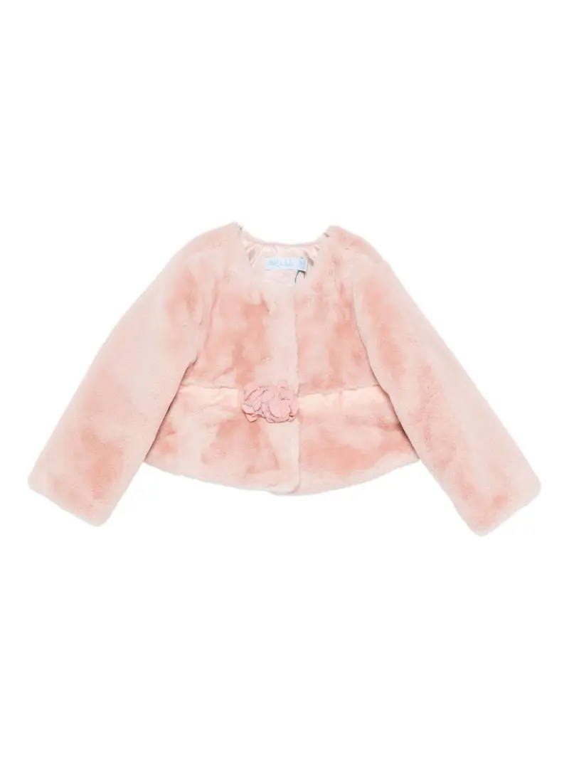 Cappotto rosa per neonata