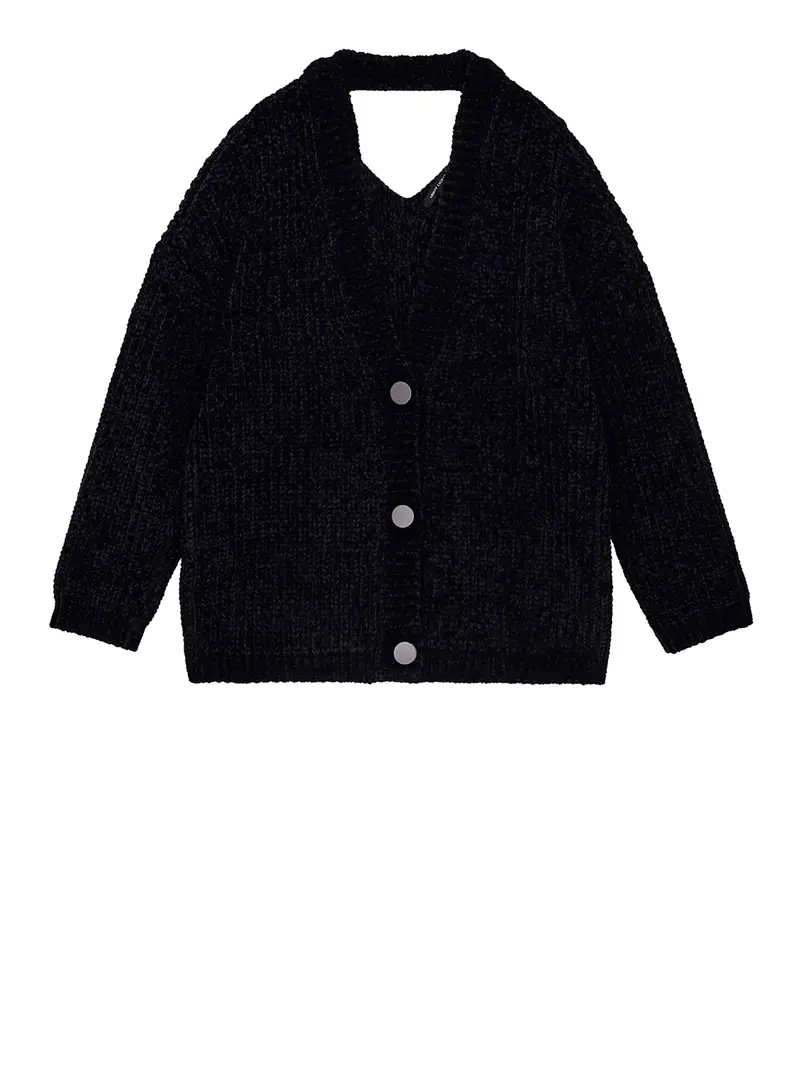 Cardigan Armani Exchange In Tinta Unita - Nero