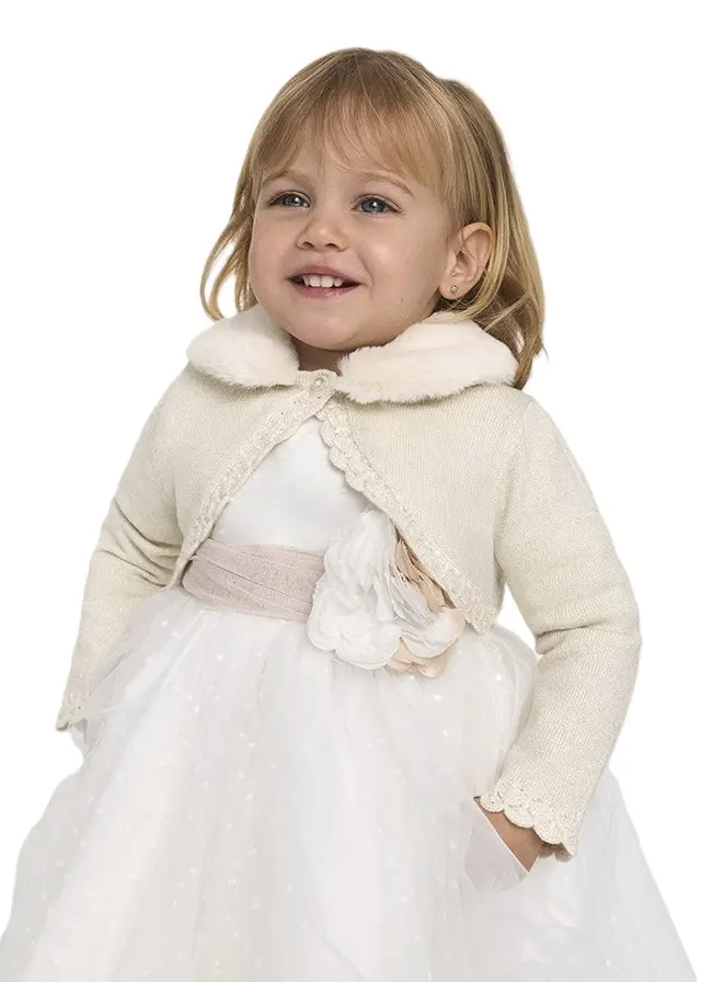 Cardigan beige per neonata