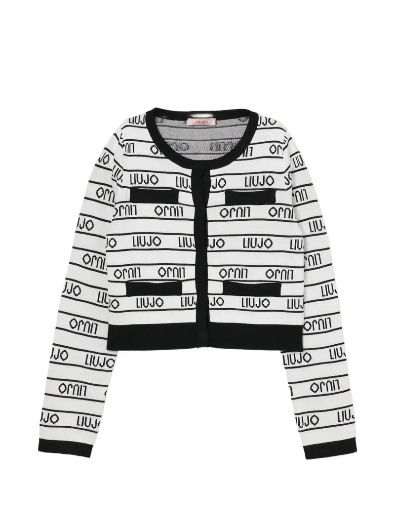 Cardigan bianco/nero per bambina
