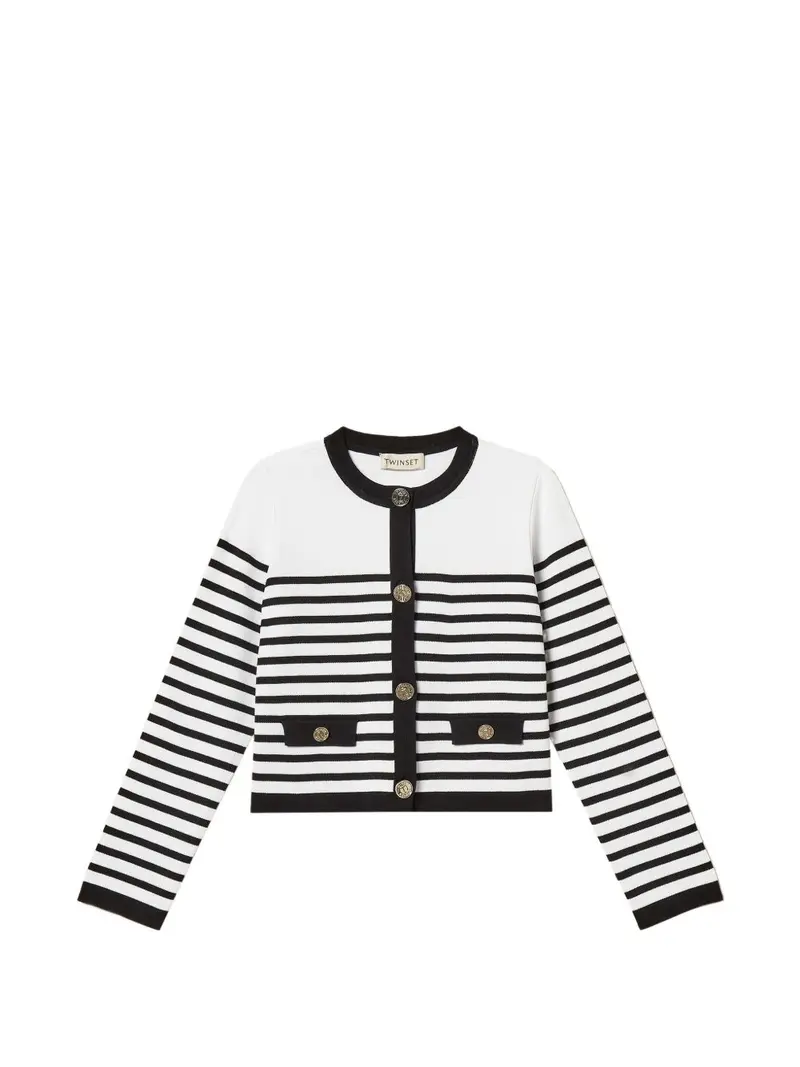 Cardigan bianco/nero per bambina