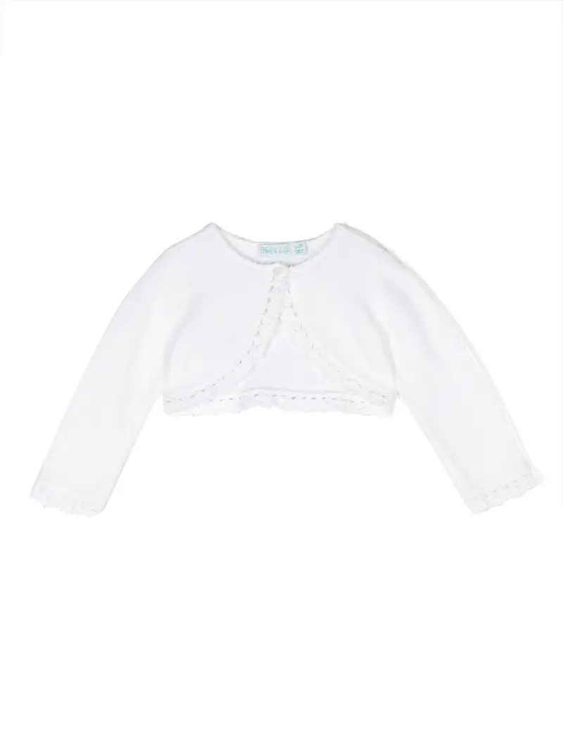 Cardigan bianco per neonata