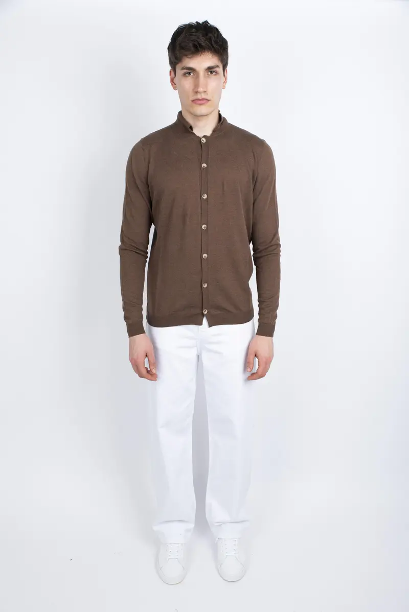Cardigan cacao Amaranto Uomo