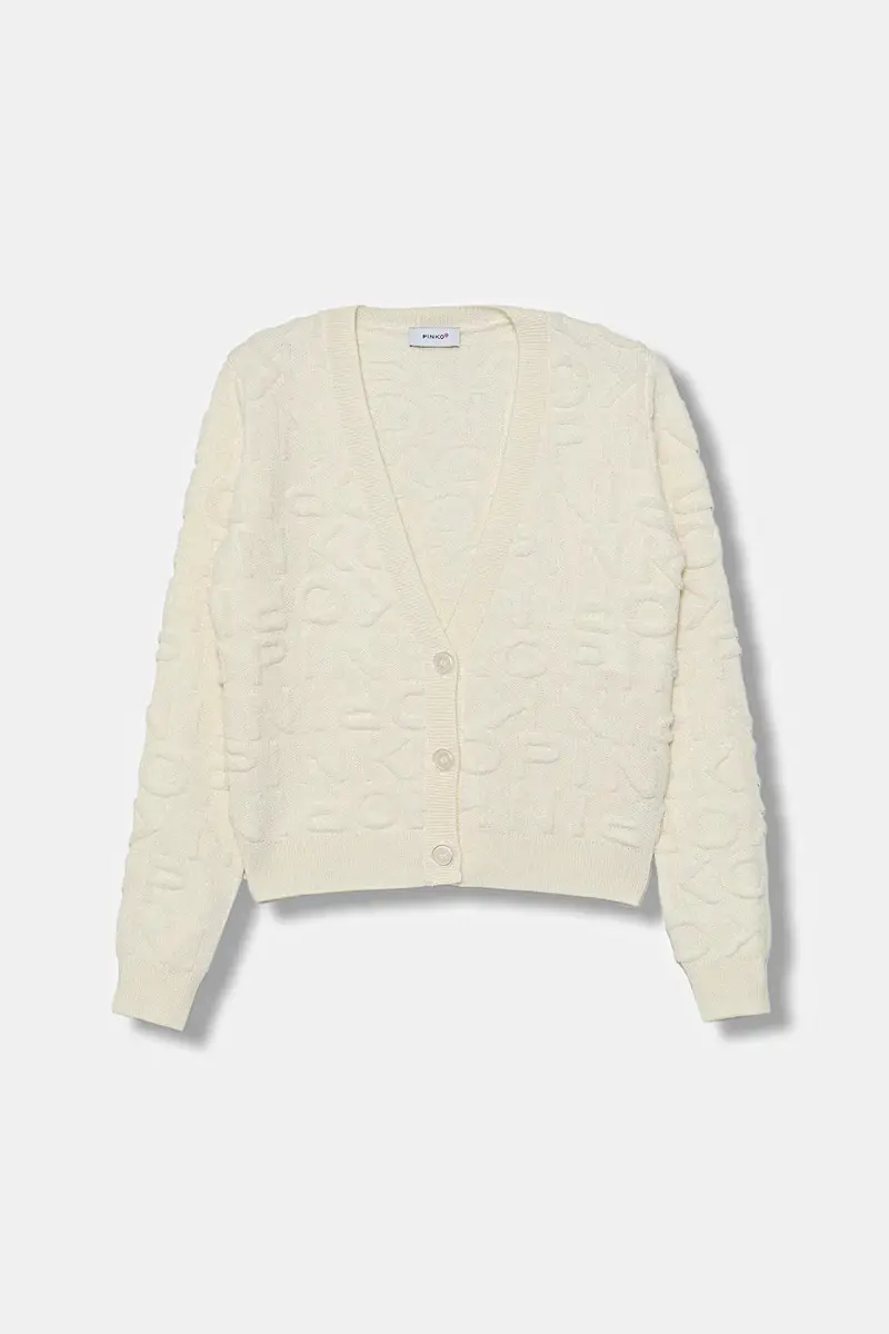 Cardigan con motivo in rilievo
