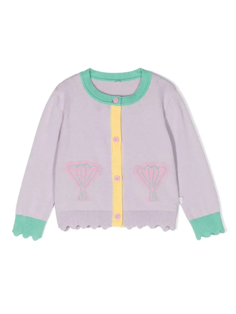 Cardigan lila per neonata