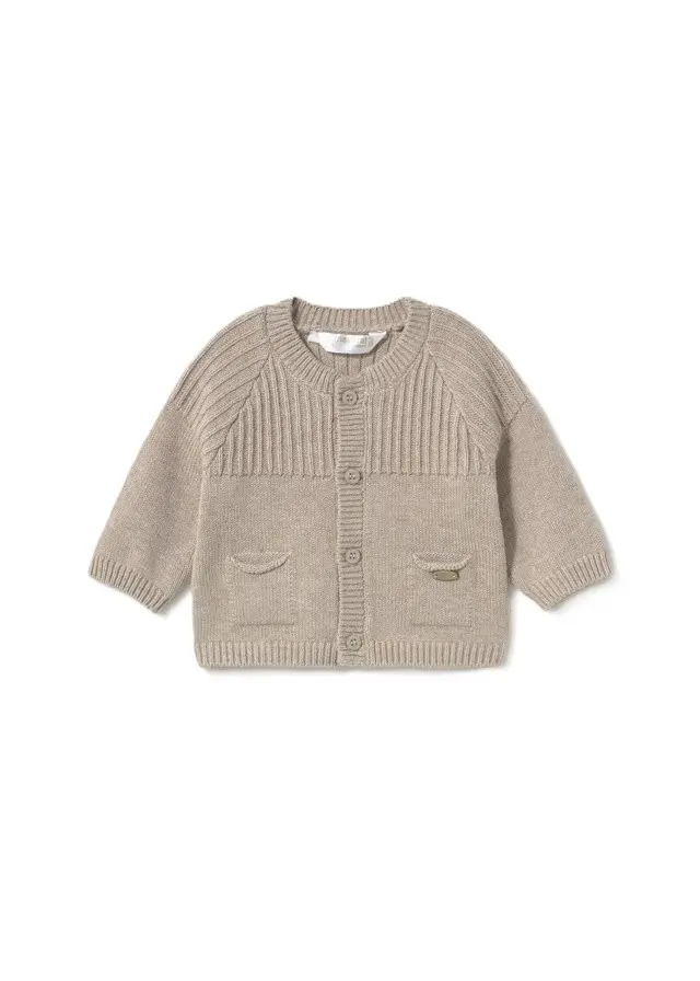 Cardigan moca per neonata