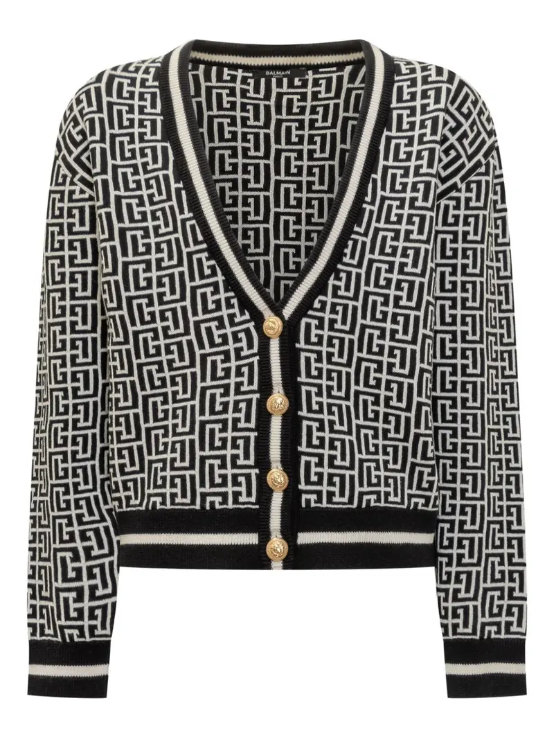 Cardigan nero/avorio per bambina