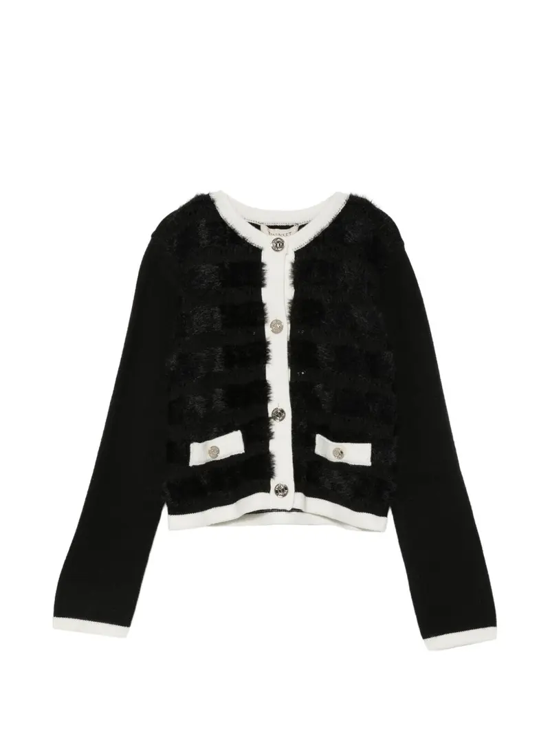 Cardigan nero/bianco per bambina