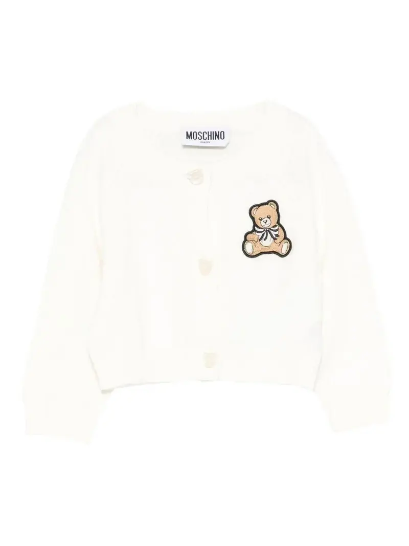 Cardigan per neonata con applicazione Teddy Bear