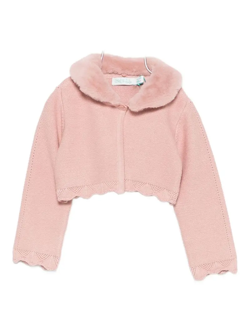 Cardigan rosa petalo per neonata