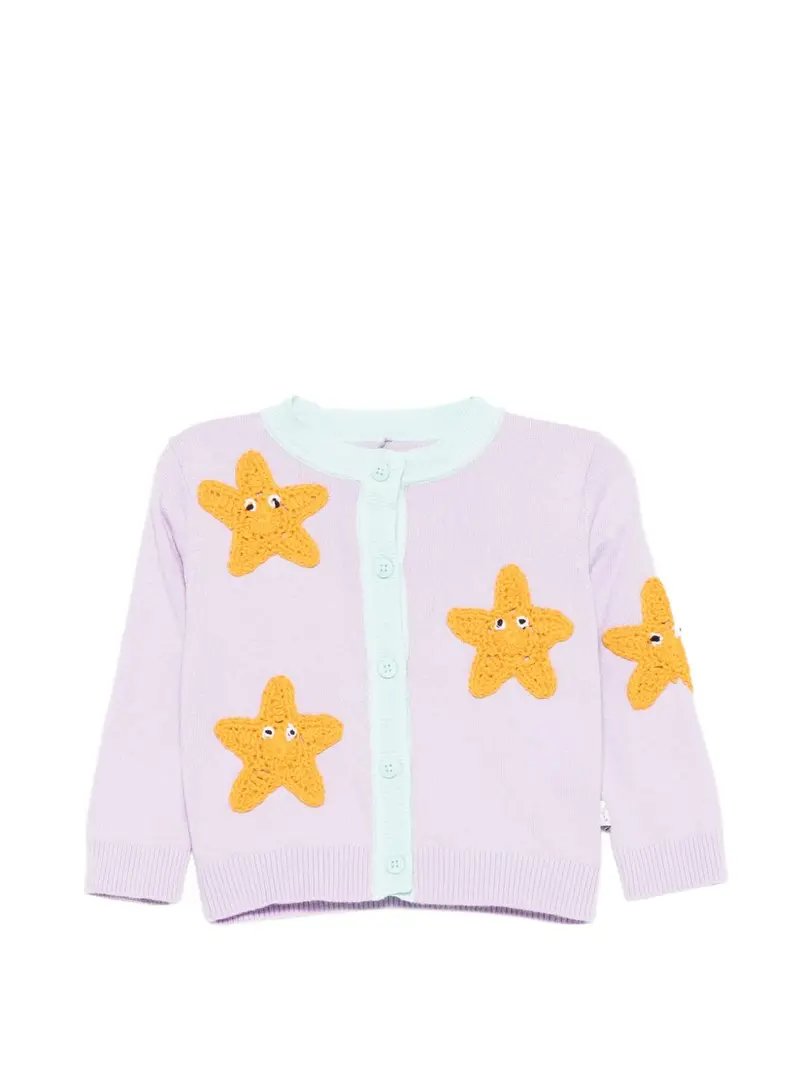 Cardigan viola/multicolore per neonata