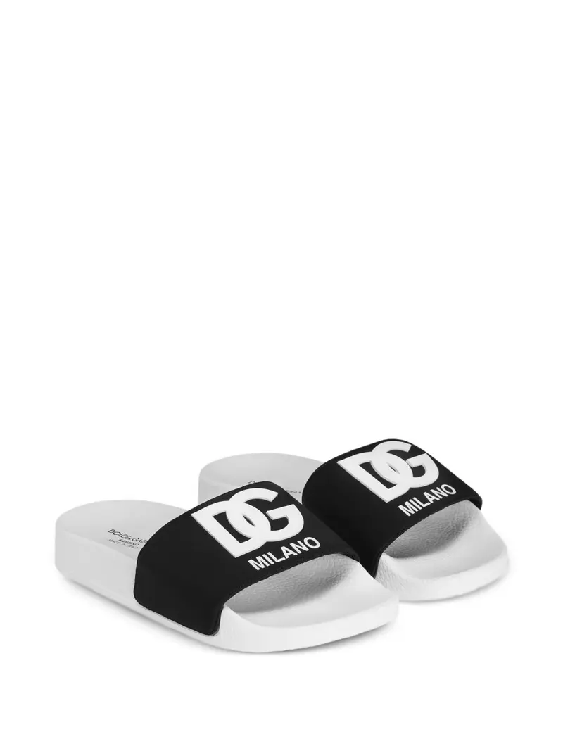 Ciabatte bianco/nero per bambino