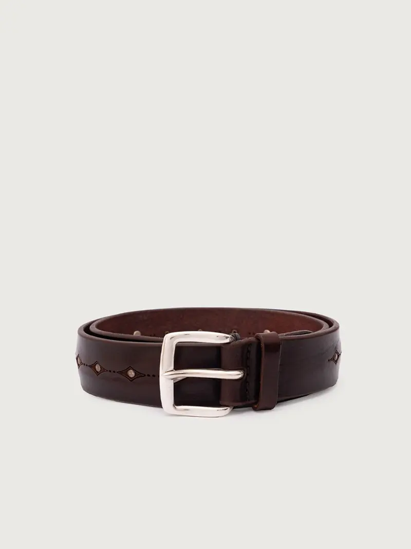 cintura bull soft con borchie cm 3,5