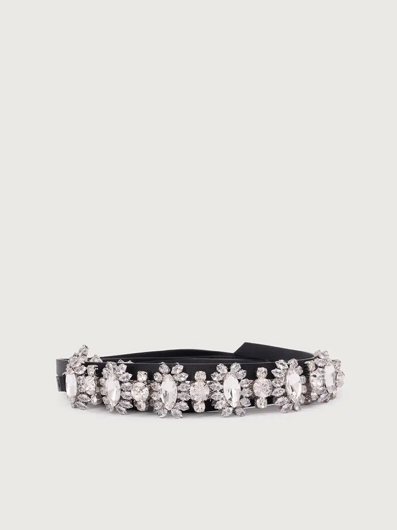 cintura crystal e pelle