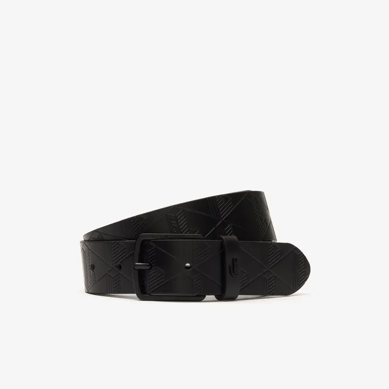 Cintura in pelle con monogramma