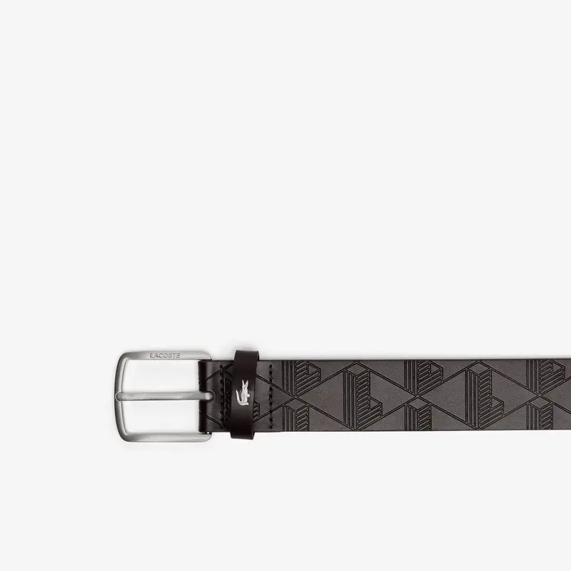 Cintura in pelle con monogramma