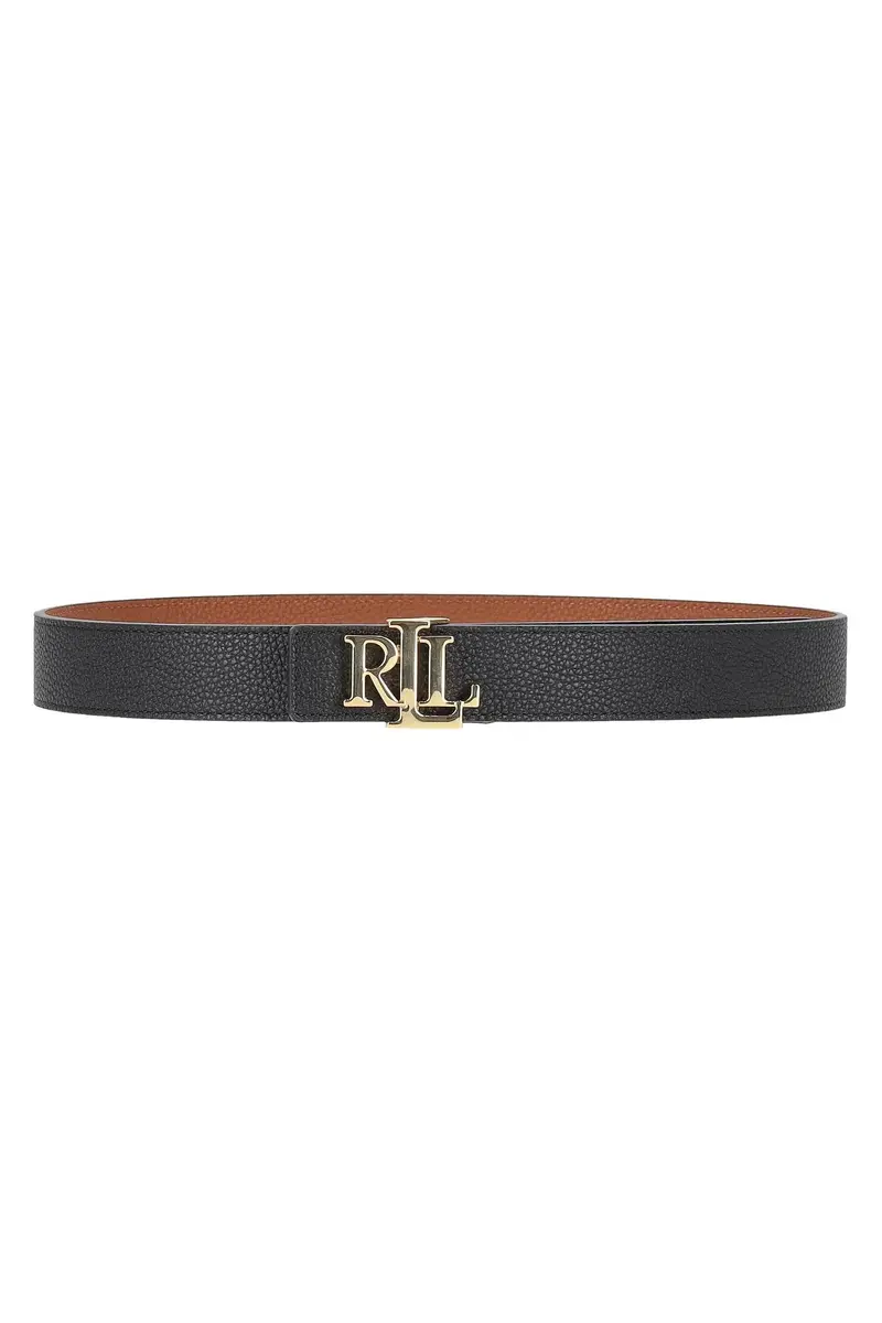 Cintura in pelle martellata con logo