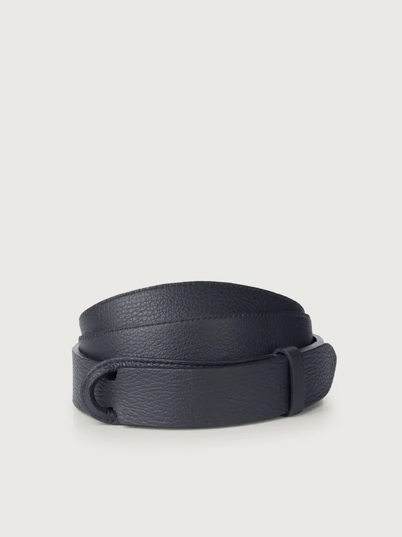cintura nobuckle pelle micron e tessuto
