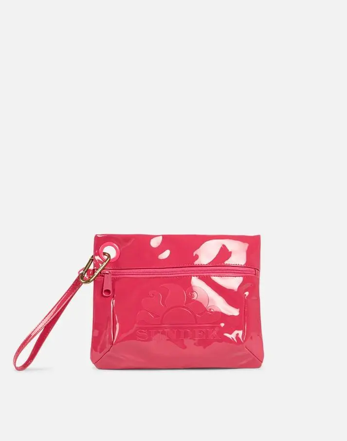 Clutch- pochette con moschettone