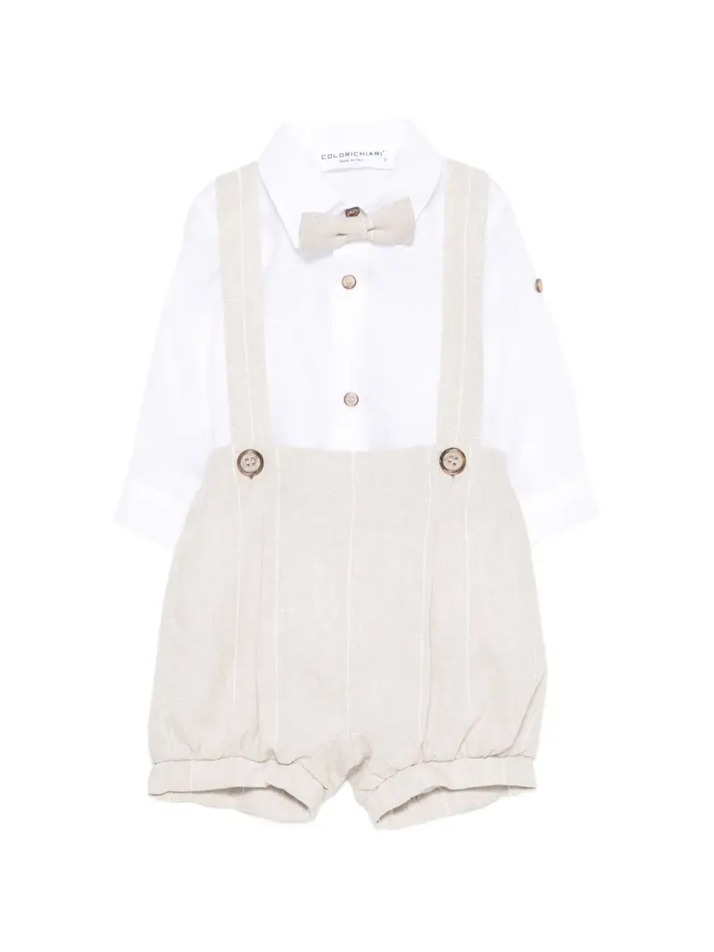 Completo beige/bianco per neonato