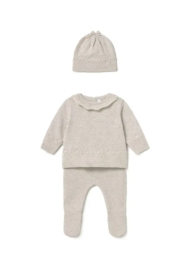 Completo beige per neonata