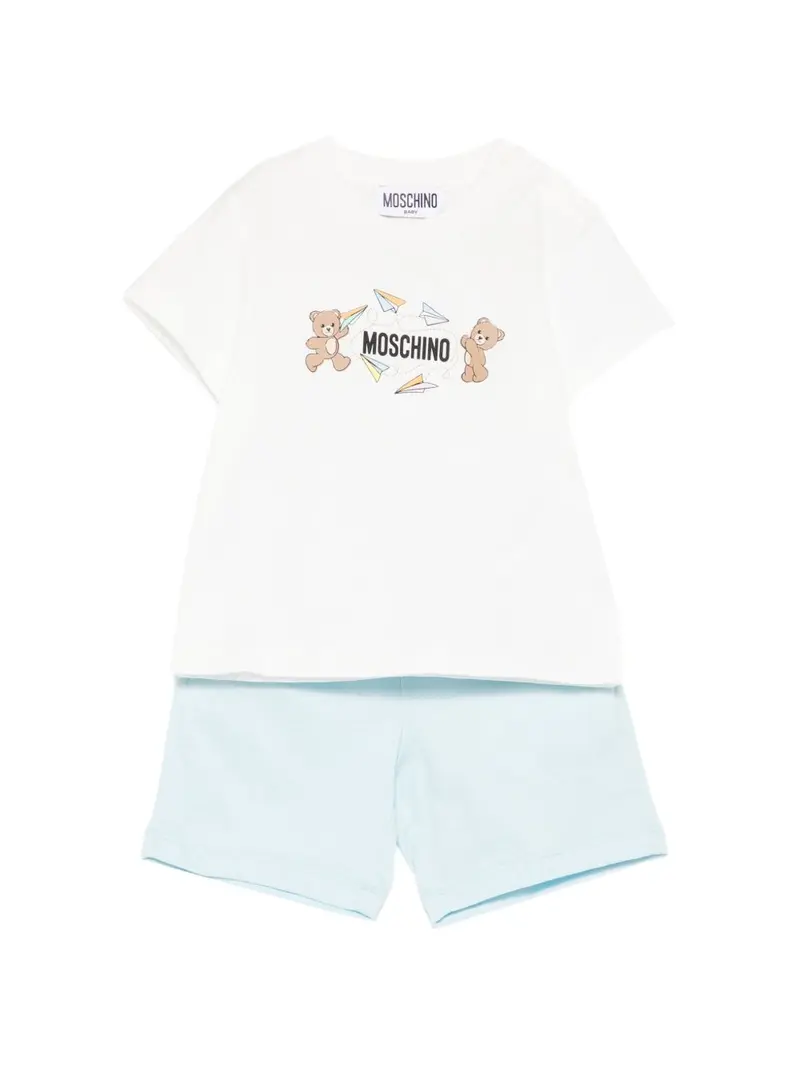 Completo bianco/azzurra per neonato